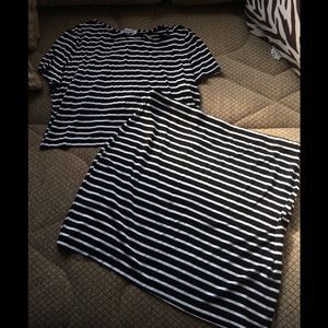 🔥 Two piece striped skirt & crop top